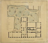 216886 Plattegrond van het Bartholomeï Gasthuis met tuin aan de Smeesteeg te Utrecht; met indeling van de vertrekken, ...